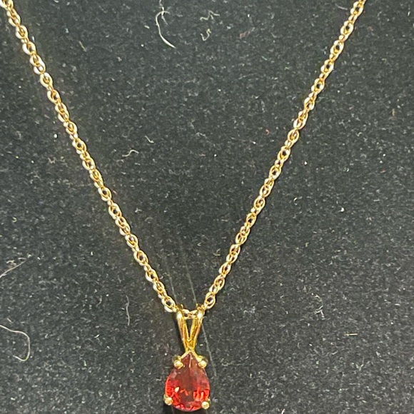 14k yellow gold set necklace and earrings - Picture 8 of 12